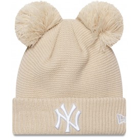 Doppelte Bommelmütze - New Era - New York Yankees - Frau - Hellbeige