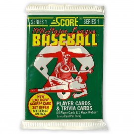 Pack Score - Baseball '91 Series 1 - 16 Trading Cards