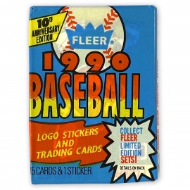 Pack Fleer - Baseball '90 - 10. Jubiläum - 15 Trading Cards