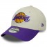 New Era 9Forty Cap - Los Angeles Lakers - Contrast Patch - Creme