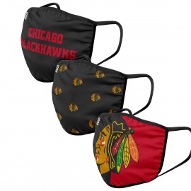 3er-Set Stoffmasken - - - - - - - - - - - - - - Chicago Blackhawks