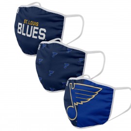 Stoffmasken - St Louis Blues - 3er-Set