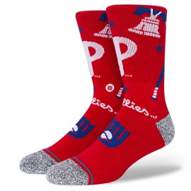 Socken - Philadelphia Phillies - Landmark Rot - - Stance