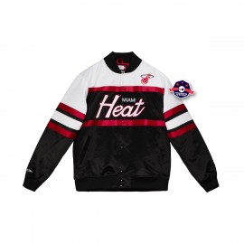 Satinjacke - Miami Heat - Special Script - Mitchell and Ness