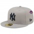 Cap 59fifty - - New York Yankees - Side Patch - Grau