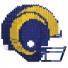 BRXLZ 3D Puzzle - Helm der Los Angeles Rams - NFL